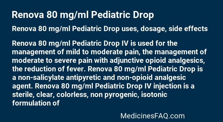 Renova 80 mg/ml Pediatric Drop