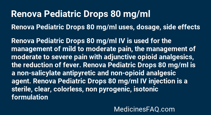 Renova Pediatric Drops 80 mg/ml