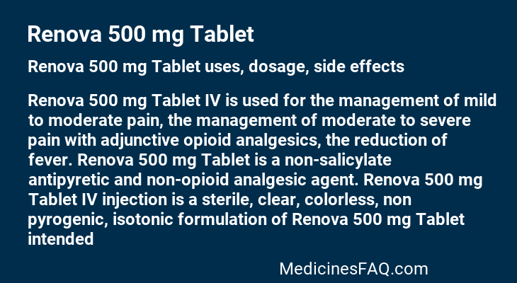 Renova 500 mg Tablet