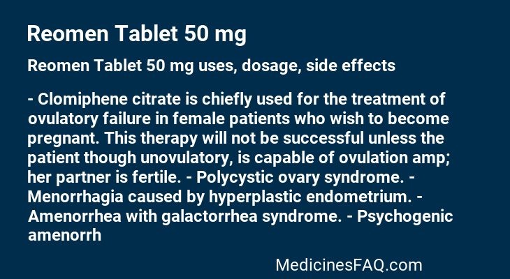 Reomen Tablet 50 mg