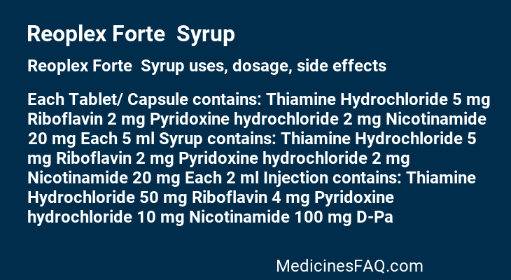 Reoplex Forte  Syrup