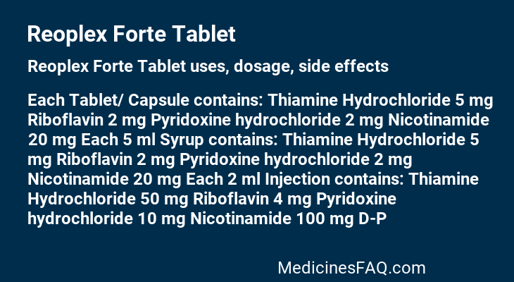 Reoplex Forte Tablet