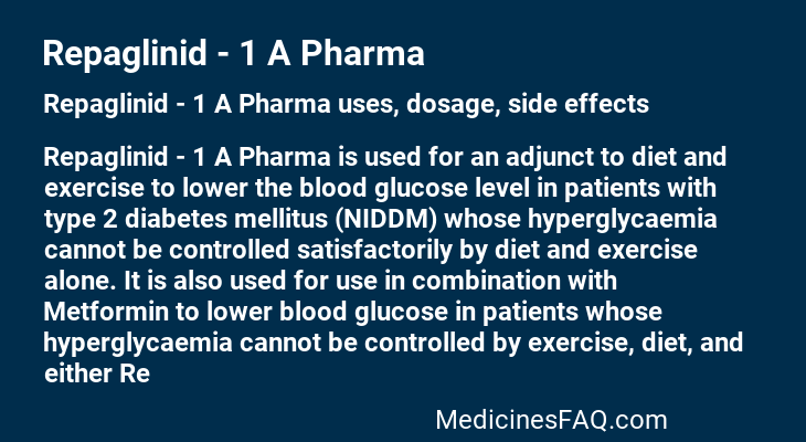 Repaglinid - 1 A Pharma