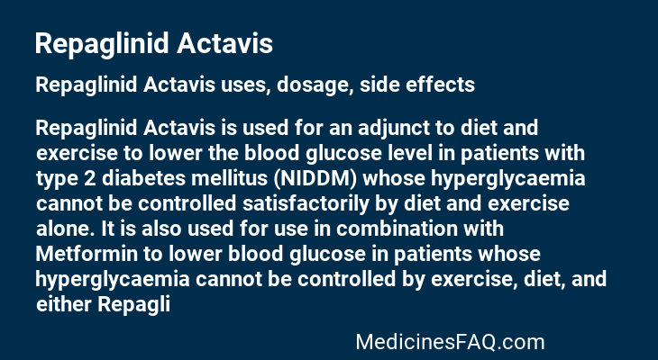 Repaglinid Actavis