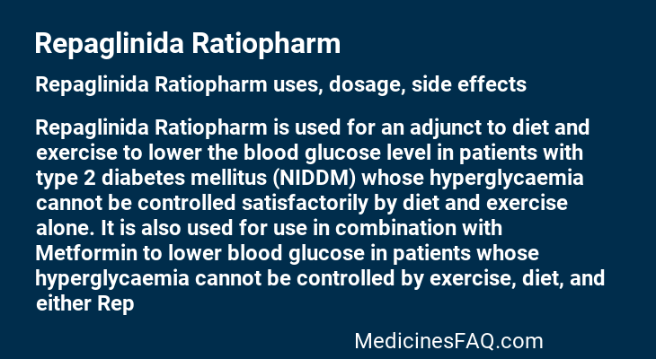 Repaglinida Ratiopharm