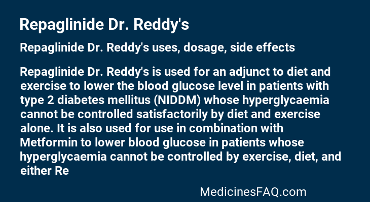 Repaglinide Dr. Reddy's
