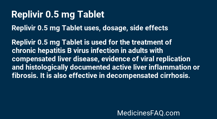 Replivir 0.5 mg Tablet