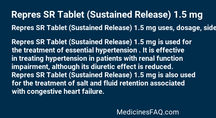 Repres SR Tablet (Sustained Release) 1.5 mg