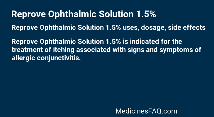 Reprove Ophthalmic Solution 1.5%
