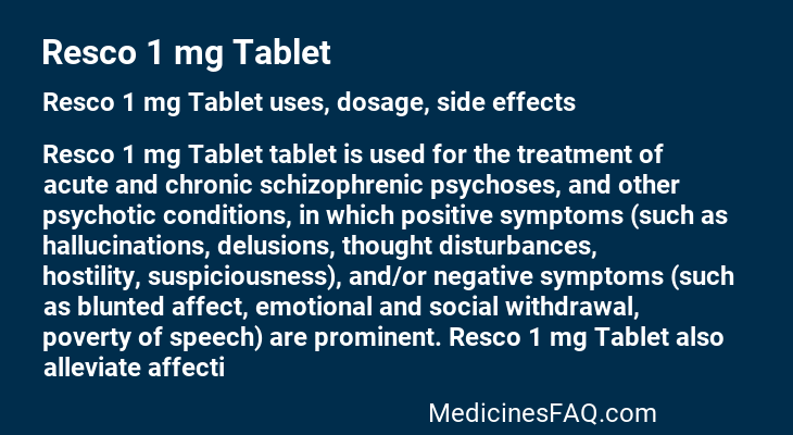 Resco 1 mg Tablet