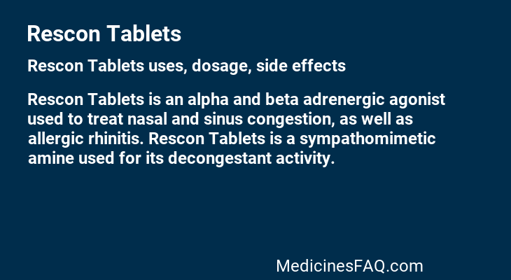 Rescon Tablets