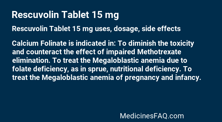 Rescuvolin Tablet 15 mg