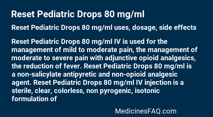 Reset Pediatric Drops 80 mg/ml