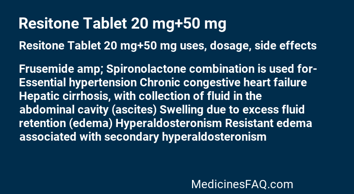 Resitone Tablet 20 mg+50 mg