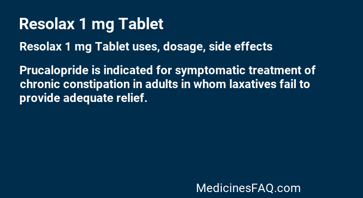 Resolax 1 mg Tablet