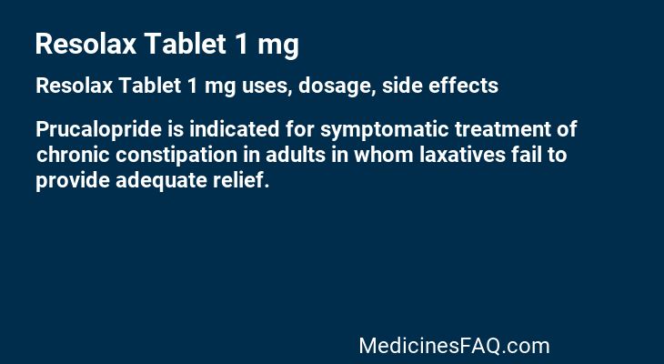 Resolax Tablet 1 mg