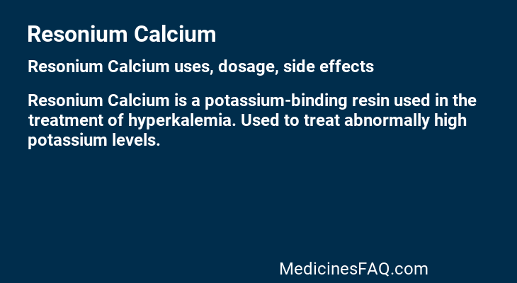 Resonium Calcium