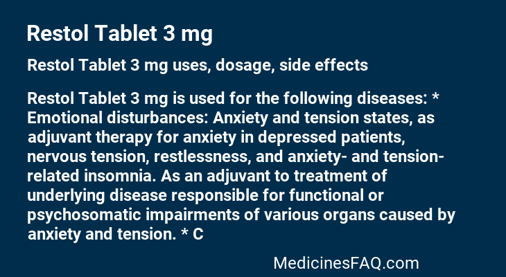 Restol Tablet 3 mg