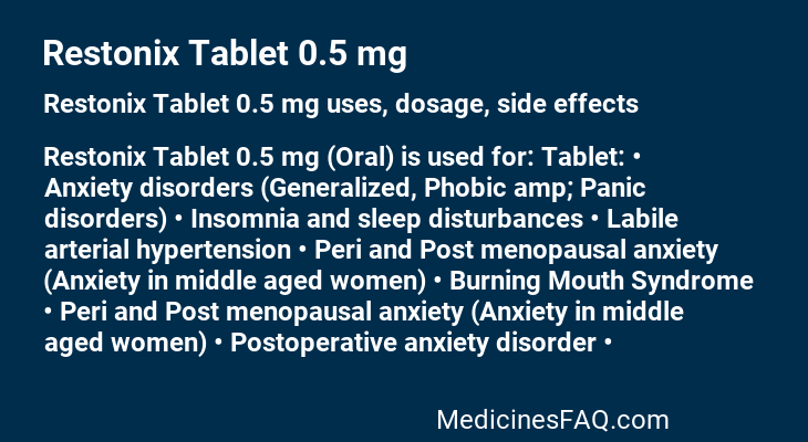 Restonix Tablet 0.5 mg