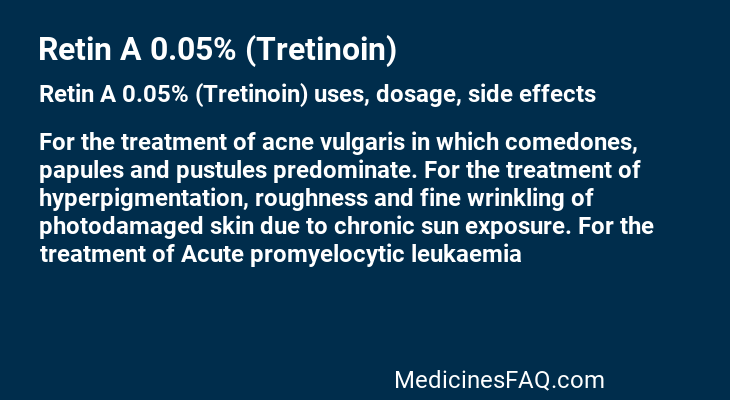 Retin A 0.05% (Tretinoin)