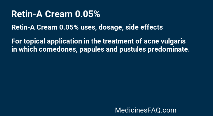 Retin-A Cream 0.05%