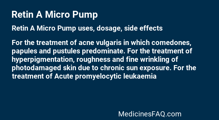 Retin A Micro Pump