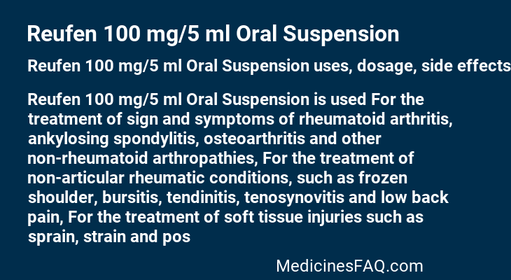 Reufen 100 mg/5 ml Oral Suspension