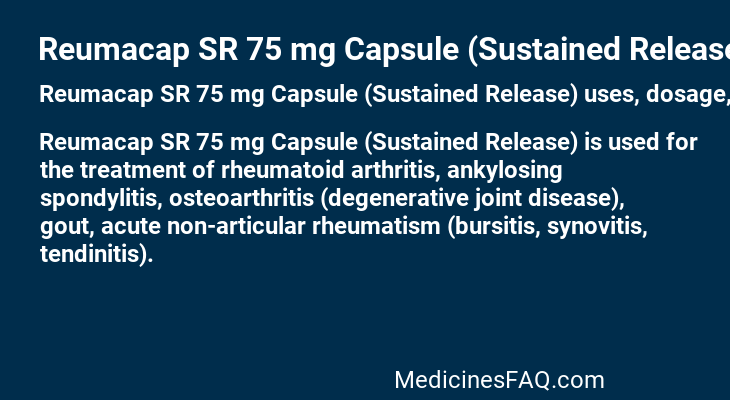 Reumacap SR 75 mg Capsule (Sustained Release)