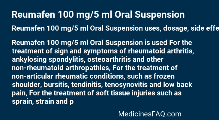 Reumafen 100 mg/5 ml Oral Suspension