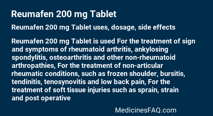 Reumafen 200 mg Tablet