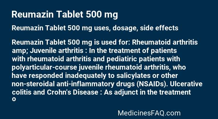Reumazin Tablet 500 mg