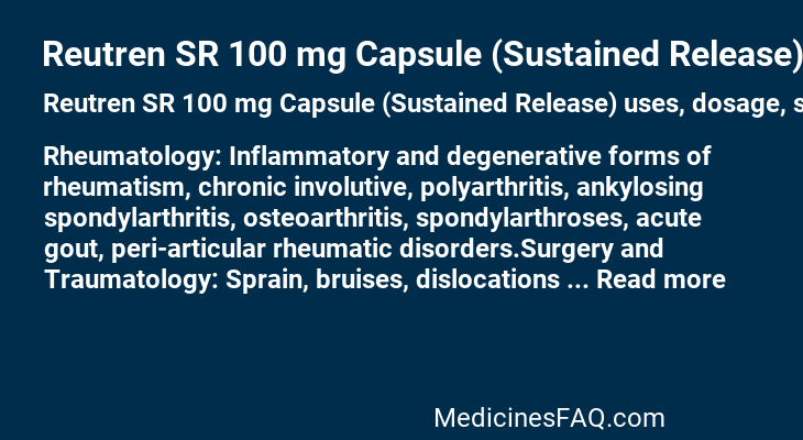 Reutren SR 100 mg Capsule (Sustained Release)