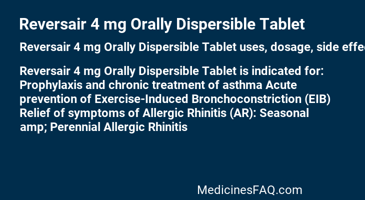 Reversair 4 mg Orally Dispersible Tablet