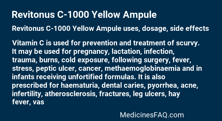Revitonus C-1000 Yellow Ampule