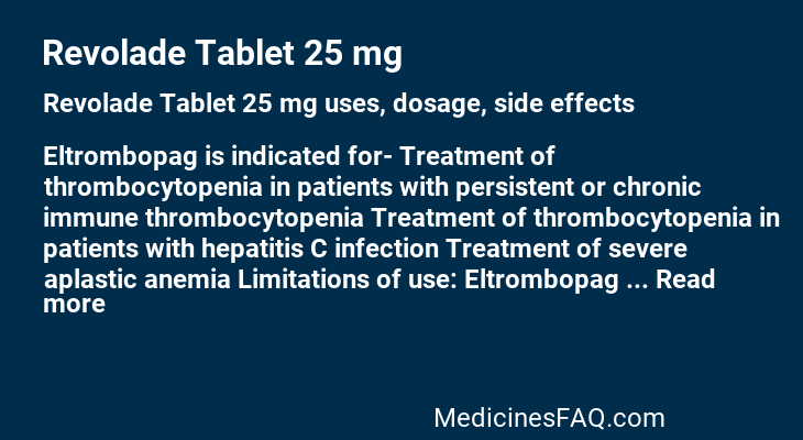 Revolade Tablet 25 mg