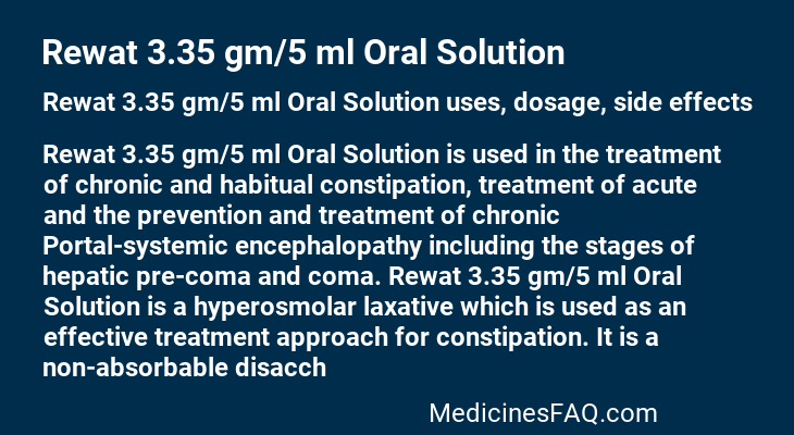 Rewat 3.35 gm/5 ml Oral Solution