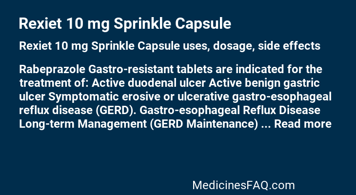 Rexiet 10 mg Sprinkle Capsule