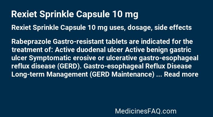 Rexiet Sprinkle Capsule 10 mg