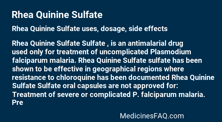 Rhea Quinine Sulfate