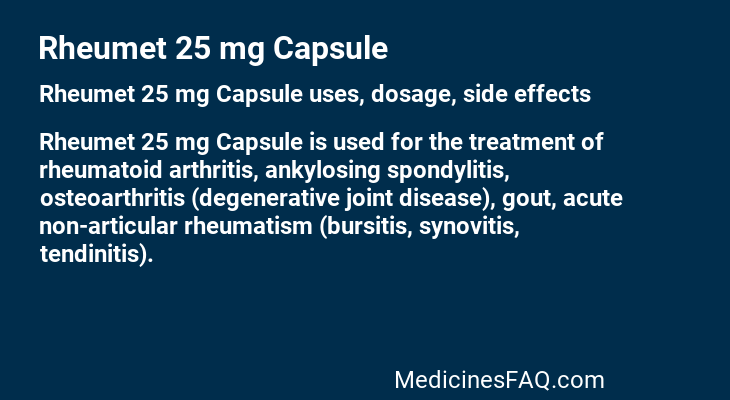 Rheumet 25 mg Capsule