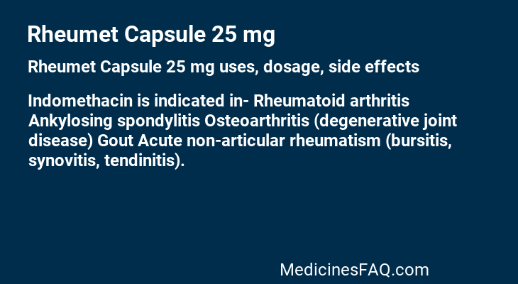 Rheumet Capsule 25 mg