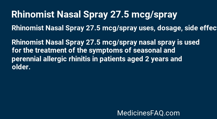 Rhinomist Nasal Spray 27.5 mcg/spray