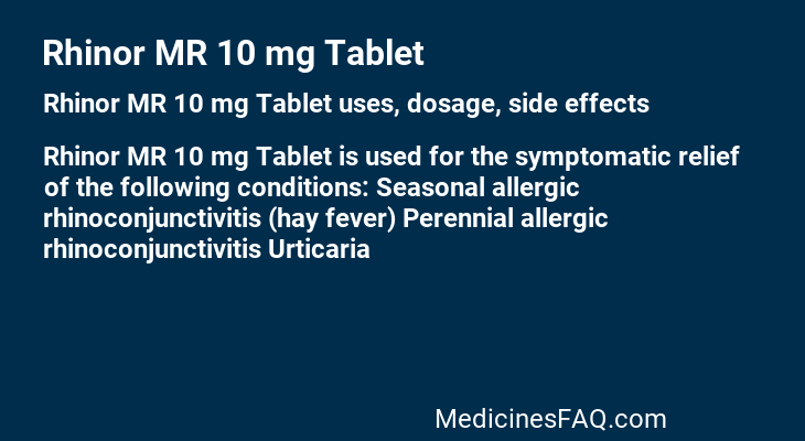 Rhinor MR 10 mg Tablet