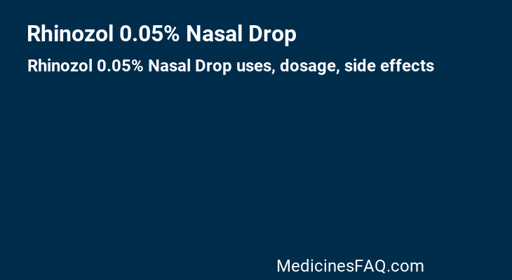 Rhinozol 0.05% Nasal Drop