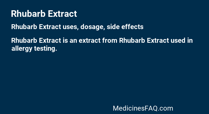 Rhubarb Extract