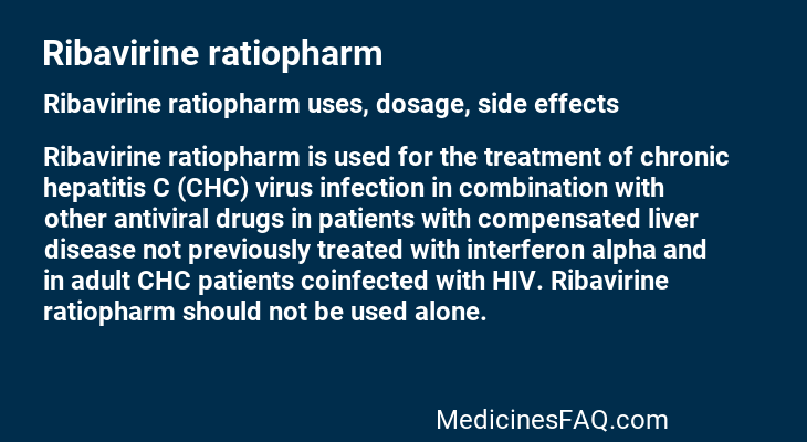 Ribavirine ratiopharm
