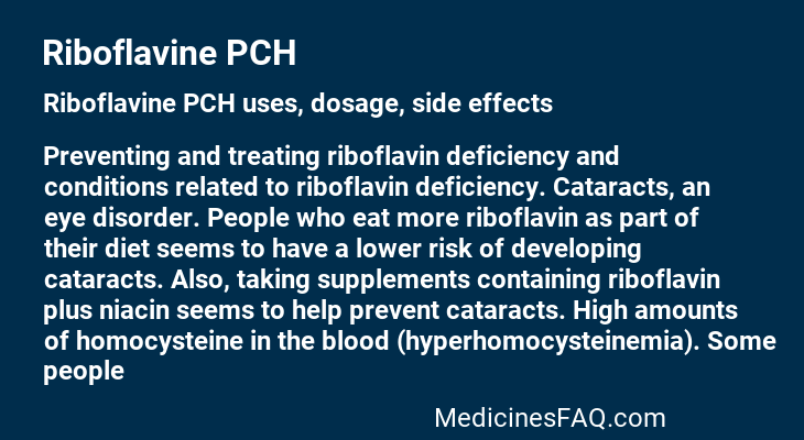 Riboflavine PCH