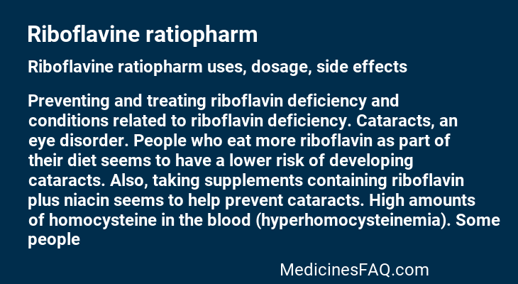 Riboflavine ratiopharm