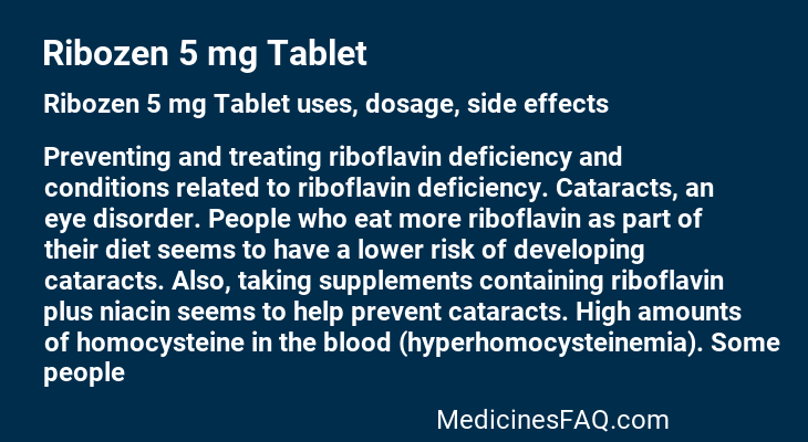 Ribozen 5 mg Tablet