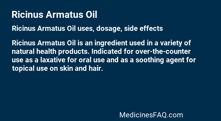 Ricinus Armatus Oil